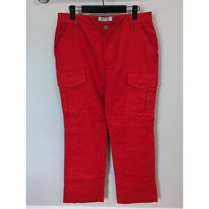 NWOT Urban Outfitters Standard Cloth Red Cargo Pants Wide Leg Size Small